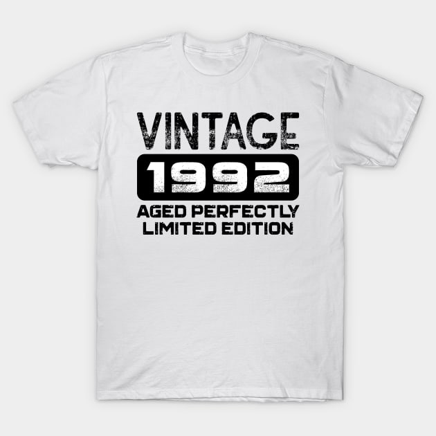 Birthday Gift Vintage 1992 Aged Perfectly T-Shirt by colorsplash